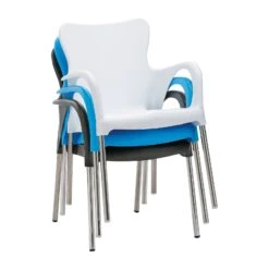 Best Stapelsessel Maui Silber/weiß 8 Best Stapelsessel Maui Silber/weiß -Gartenmöbel 3910302229 Stapelsessel Maui silber weiss 03 34693