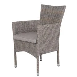 Stapelsessel Capri - Kölle Mixed Brown / Robust, Schlicht, Pflegeleicht -Gartenmöbel 3910302350 Stapelsessel Capri Koelle mixed Brown inkl Auflage royal stone 1 59089