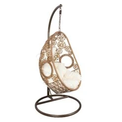 Hängesessel Rhodes, Natur, Inkl. Kissen, Handgewebt, 195 X 95 X 95 Cm -Gartenmöbel 3910302500 Haengesessel Rhodes natur inkl Kissen ca95x95x195cm6 71990