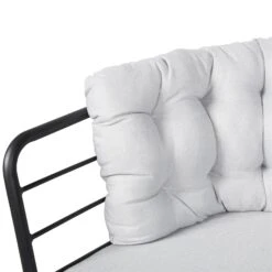 4-teilige Lounge-Gruppe 'Bella', Schwarz, Inklusive Auflagen 14 4-teilige Lounge-Gruppe 'Bella', Schwarz, Inklusive Auflagen -Gartenmöbel 3910302533 Alu Loungergruppe Bella 4tlg schwarz inkl Kissen hellgrau11 74489