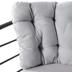 4-teilige Lounge-Gruppe 'Bella', Schwarz, Inklusive Auflagen 17 4-teilige Lounge-Gruppe 'Bella', Schwarz, Inklusive Auflagen -Gartenmöbel 3910302533 Alu Loungergruppe Bella 4tlg schwarz inkl Kissen hellgrau8 74492