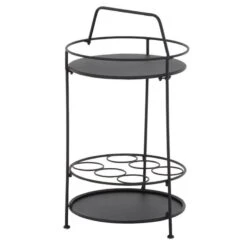 Gartenmöbel -Gartenmöbel 3910302596 Beistelltisch Siero Stahl matt schwarz Masse D42cm H74cm 1 84307