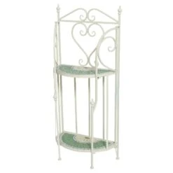 Wandregal 'Vigo', Grün Mit Blumenmosaik, Ca. H98 Cm