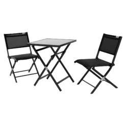 Doppler Alu-Balkonset 'Expert', 3-tlg., Anthrazit -Gartenmöbel 3910302641 Alu Balkonset Expert 3tlg 4 102429