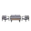 Loungeset 'Kingsbury' Inkl. Auflagen, 5tlg., Dunkelgrau -Gartenmöbel 3910302647 Alu Loungeset Kingsbury 1 102906