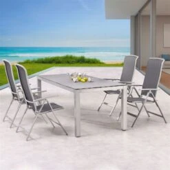 Best Klappsessel 'Palermo', Anthrazit/silber -Gartenmöbel 3910302685 Klappsessel Palermo Gestell silber Bezug anthrazit 4 100517