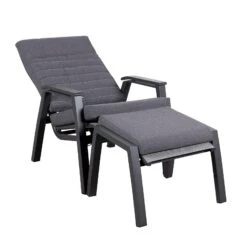 Loungesessel 'Paris', Grau/schwarz -Gartenmöbel 3910302694 Loungesessel Paris inkl Auflage 10 118553