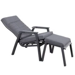 Loungesessel 'Paris', Grau/schwarz -Gartenmöbel 3910302694 Loungesessel Paris inkl Auflage 11 118552