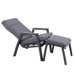 Loungesessel 'Paris', Grau/schwarz -Gartenmöbel 3910302694 Loungesessel Paris inkl Auflage 12 118551