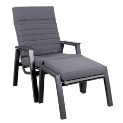 Loungesessel 'Paris', Grau/schwarz -Gartenmöbel 3910302694 Loungesessel Paris inkl Auflage 9 118554