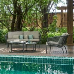 Lounge-Set 'Eagle', 5-teilig -Gartenmöbel 3910302708 Loungeset Eagle 5tlg Stahlgestell inkl Auflagenset 2 118534