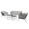 Lounge-Set 'Eagle', 5-teilig -Gartenmöbel 3910302708 Loungeset Eagle 5tlg Stahlgestell inkl Auflagenset 4 118530