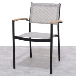 Stapelsessel 'Vera', Mattschwarz/birkengrau, Ca. 83 X 55 X 55 Cm 14 Stapelsessel 'Vera', Mattschwarz/birkengrau, Ca. 83 X 55 X 55 Cm -Gartenmöbel 3910302710 Alu Stapelsessel Vera matt schwarz Textilen birkengrau 21 13 119304