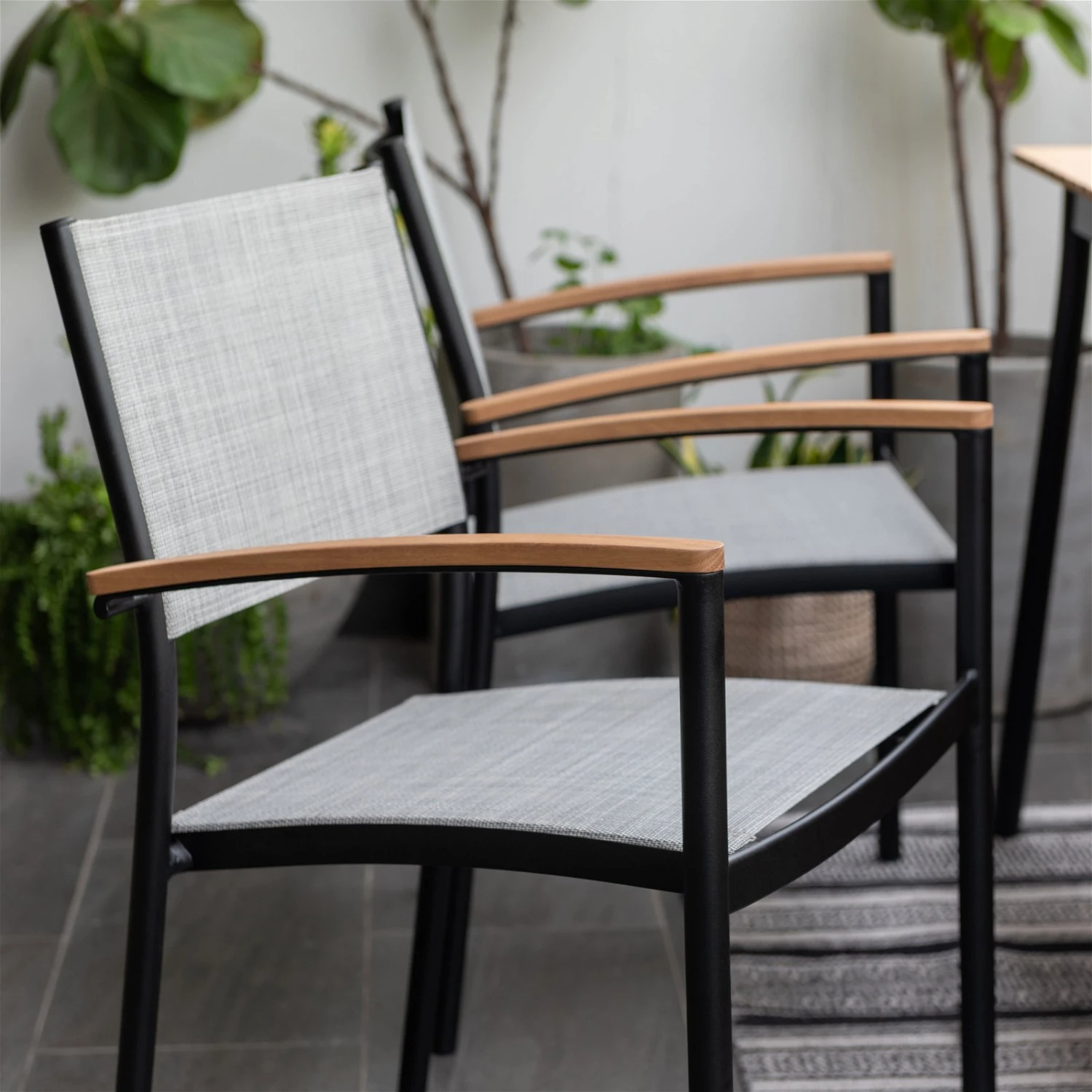 Stapelsessel 'Vera', Mattschwarz/birkengrau, Ca. 83 X 55 X 55 Cm 5 Stapelsessel 'Vera', Mattschwarz/birkengrau, Ca. 83 X 55 X 55 Cm – Bild 3