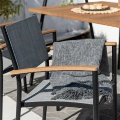 Stapelsessel 'Vera', Mattschwarz/birkengrau, Ca. 83 X 55 X 55 Cm 16 Stapelsessel 'Vera', Mattschwarz/birkengrau, Ca. 83 X 55 X 55 Cm -Gartenmöbel 3910302710 Alu Stapelsessel Vera matt schwarz Textilen birkengrau 21 5 119306