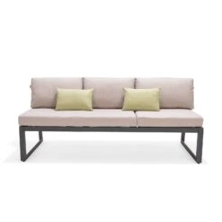 Dining-Bank 'Jimmy', 3-Sitzer, Grau, Ca. 191 X 89 X 75 Cm