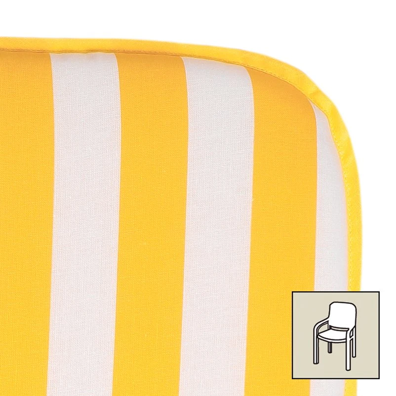 Best Niederlehnerauflage Gelb/weiß, Ca. 100 X 50 Cm 3 Best Niederlehnerauflage Gelb/weiß, Ca. 100 X 50 Cm
