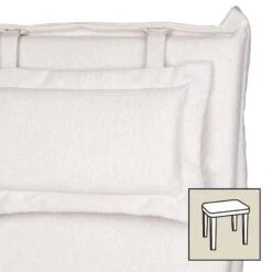 Hockerauflage Blanko 9013, Ca. 54 X 54 X 8 Cm, Robust, Waschbar