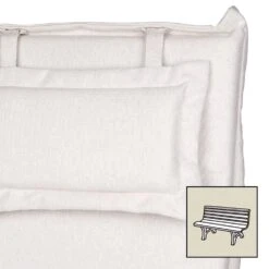 Bankauflage Mary Valentine Blanko 9013, Ca. 140 X 54 X 3,5 Cm, Waschbar