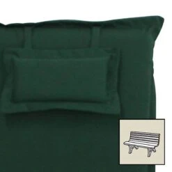 Bankauflage 'Mary Valentine Olivia 61', Grün, Ca. 140 X 45 X 6,5 Cm