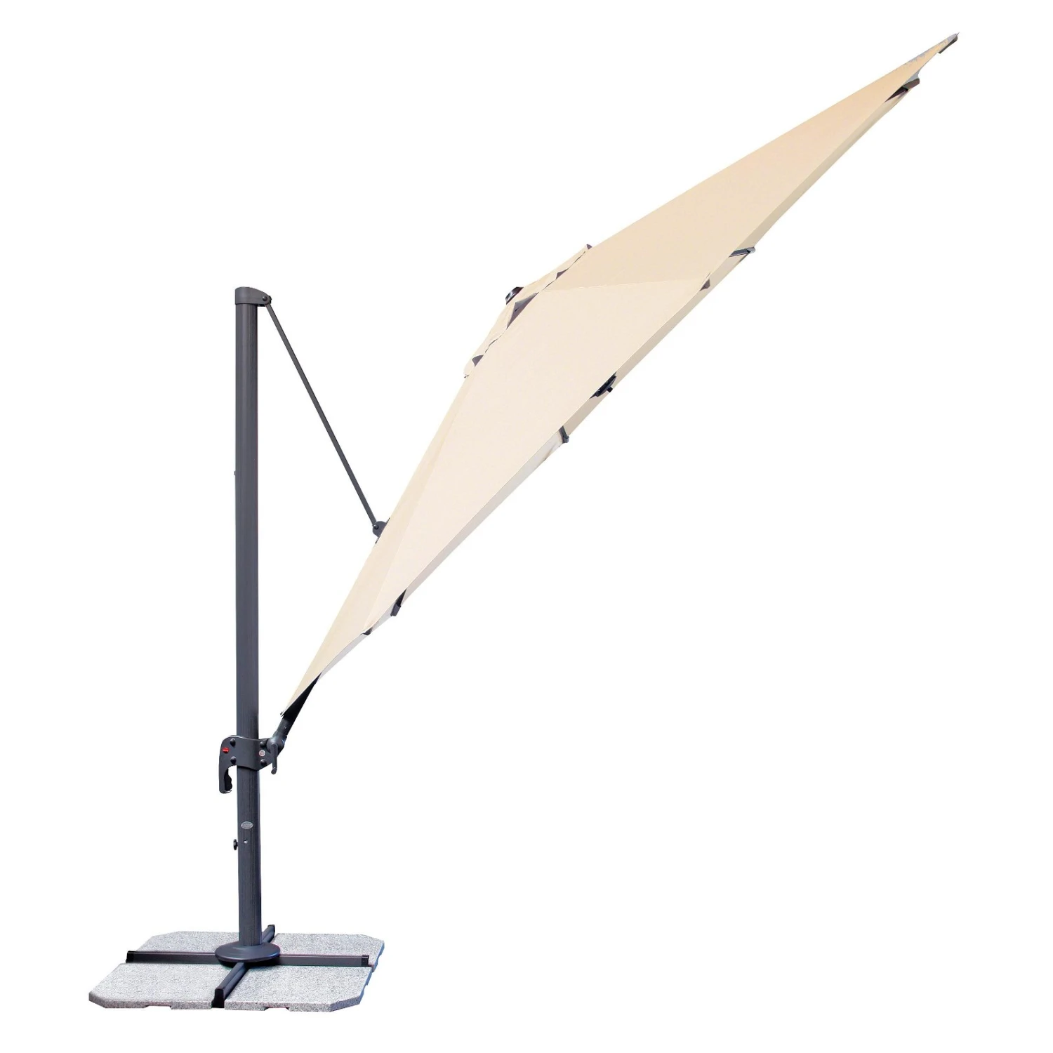 Doppler Pendelschirm 'Ravenna 400', Um 360° Drehbar, Ø 400 Cm, Natur 5 Doppler Pendelschirm 'Ravenna 400', Um 360° Drehbar, Ø 400 Cm, Natur – Bild 3