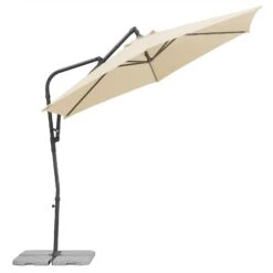 Pendelschirm 'Genua', Ø Ca. 300 Cm, Natur -Gartenmöbel 3910503207 Ampelschirm Genua natur 7 90680