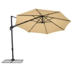 Sonnenschirm 'Rhodos Eco', Natur, Ca. Ø 300 Cm 18 Sonnenschirm 'Rhodos Eco', Natur, Ca. Ø 300 Cm -Gartenmöbel 3910503233 Sonnenschirm Rhodos eco TWIST rund natur 6 102952