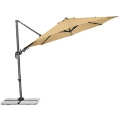 Sonnenschirm 'Rhodos Eco', Natur, Ca. Ø 300 Cm 16 Sonnenschirm 'Rhodos Eco', Natur, Ca. Ø 300 Cm -Gartenmöbel 3910503233 Sonnenschirm Rhodos eco TWIST rund natur 7 102950