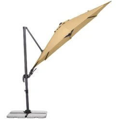 Sonnenschirm 'Rhodos Eco', Natur, Ca. Ø 300 Cm 17 Sonnenschirm 'Rhodos Eco', Natur, Ca. Ø 300 Cm -Gartenmöbel 3910503233 Sonnenschirm Rhodos eco TWIST rund natur 8 102951