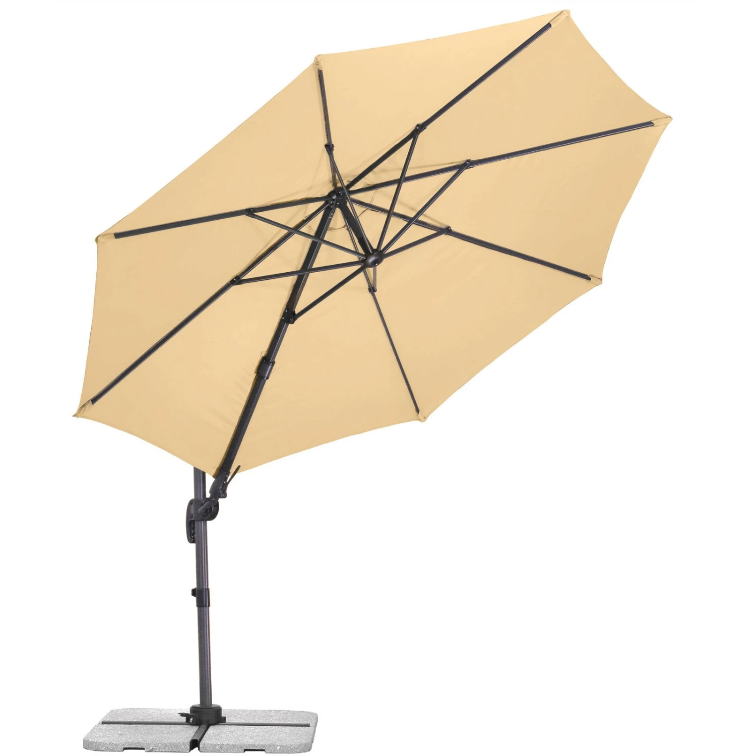 Sonnenschirm 'Rhodos Eco', Natur, Ca. Ø 300 Cm 8 Sonnenschirm 'Rhodos Eco', Natur, Ca. Ø 300 Cm – Bild 6