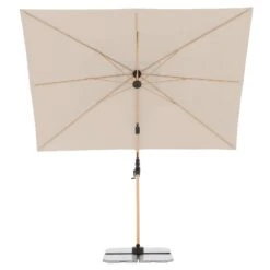 Pendelschirm 'Alu-Wood Ultra AX', Ca. 300 X 220 Cm, Natur -Gartenmöbel 3910503247 Pendelschirm Alu Wood Ultra AX 4 99026