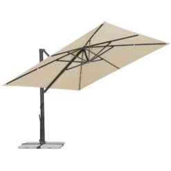 Sonnenschirm 'Rhodos Smart', Ca. 300 X 300 Cm, Natur -Gartenmöbel 3910503268 Sonnenschirm Rhodos Smart natur 8 102997