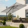 Sonnenschirm 'Rhodos Smart', Ca. 300 X 300 Cm -Gartenmöbel 3910503269 Sonnenschirm Rhodos Smart silbergrau 1 103241