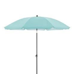 Doppler Beach-Sonnenschirm 'Como', Hellblau, Ø Ca. 160 Cm -Gartenmöbel 3910503288 beach sonnenschirm hellblau 8 120139