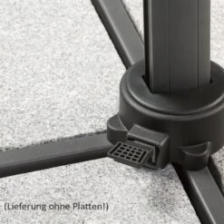 Pendelschirm 'Rhodos', Anthrazit, Ca. 300 X 300 Cm 30 Pendelschirm 'Rhodos', Anthrazit, Ca. 300 X 300 Cm -Gartenmöbel 3910503326 Pendelschirm Rhodos Twist Green Style ca 300x300cm anthrazit 16 119130