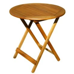 Klapptisch 'Carolina', Braun, Akazie, Ø 70 Cm