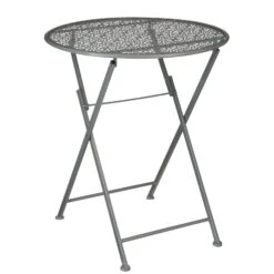 Klapptisch 'Thalia', Dunkelgrau, Ca. Ø60 X H70 Cm