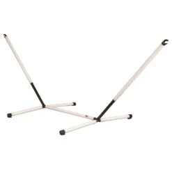 LA SIESTA Doppel-Hängemattengestell Nautico Grau, Stahl Pulverbeschichtet