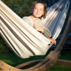 LA SIESTA Doppel-Hängematte Brisa, Vanilla, Outdoor Material, Bis 160 Kg, Wetterfest -Gartenmöbel 3940200279 Doppel Haengematte Brisa vanilla Outdoor Material 10 61115