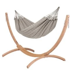 LA SIESTA Doppel-Hängematte Brisa, Almond, Outdoor Material, Bis 160 Kg, Wetterfest -Gartenmöbel 3940200281 Doppel Haengematte Brisa almond Outdoor Material 3 61237