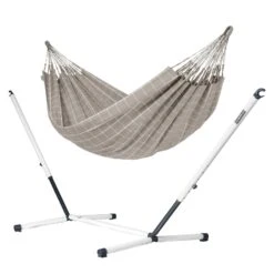 LA SIESTA Doppel-Hängematte Brisa, Almond, Outdoor Material, Bis 160 Kg, Wetterfest -Gartenmöbel 3940200281 Doppel Haengematte Brisa almond Outdoor Material 4 61236