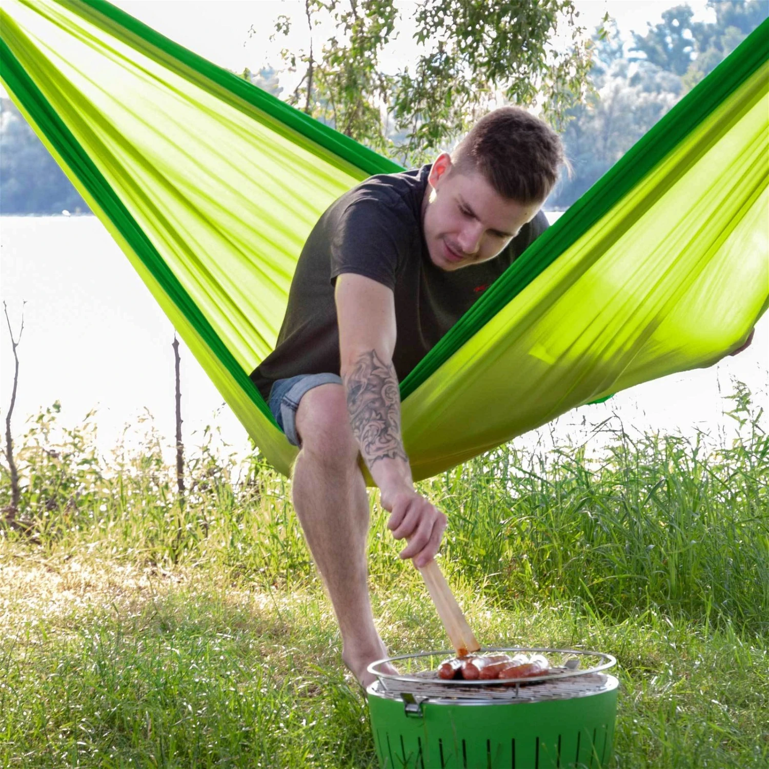 LA SIESTA Singe-Reisehängematte Colibri 3.0, Palm, Nylon, Bis 180 Kg, Reißfest, Leicht 13 LA SIESTA Singe-Reisehängematte Colibri 3.0, Palm, Nylon, Bis 180 Kg, Reißfest, Leicht – Bild 11