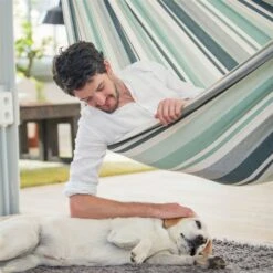 Single-Hängematte 'Paloma', La Siesta, Grau, Bio-Baumwolle, 26 X 21 X 19 Cm -Gartenmöbel 3940200302 Single Haengematte Paloma Geschenkbox Bio Baumwolle 6 86547