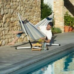 LA SIESTA Doppel-Hängematte 'Brisa', Sea Salt -Gartenmöbel 3940200305 Doppel Haengematte Brisa Sea Salt wetterbestaendig 1 86040