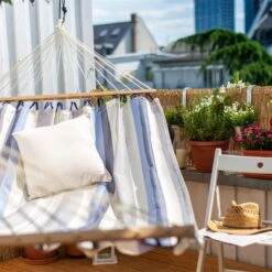 LA SIESTA Doppel-Stabhängematte 'Alisio', Sea Salt -Gartenmöbel 3940200309 Doppel Stabhaengematte Alisio Sea Salt wetterbestaendig 1 86055