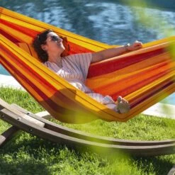 LA SIESTA Hängematte 'Modesta', Volcano -Gartenmöbel 3940200332 Doppel Haengematte Modesta Volcano Bio Baumwolle 7 106096