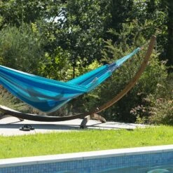 LA SIESTA Hängematte 'Modesta', Lagoon -Gartenmöbel 3940200333 Doppel Haengematte Modesta Lagoon Bio Baumwolle 2 106099