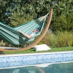 LA SIESTA Hängematte 'Modesta', Agave, Doppel - L 350 X B 160 Cm 9 LA SIESTA Hängematte 'Modesta', Agave, Doppel - L 350 X B 160 Cm -Gartenmöbel 3940200338 Doppel Haengematte Modesta Agave Bio Baumwolle 4 106115