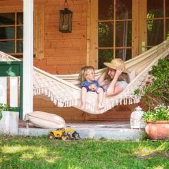 LA SIESTA Kingsize Hängematte 'Bossanova', Latte -Gartenmöbel 3940200348 Kingsize Haengematte Bossanova Latte Bio Baumwolle 3 106147