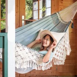 LA SIESTA Kingsize Hängematte 'Bossanova', Fjord -Gartenmöbel 3940200349 Kingsize Haengematte Bossanova Fjord Bio Baumwolle 3 106155